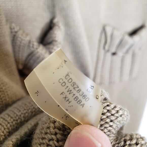 Calvin Klein| Olive Green Knit Turtle Neck Sweater Dress - Picture 7 of 7